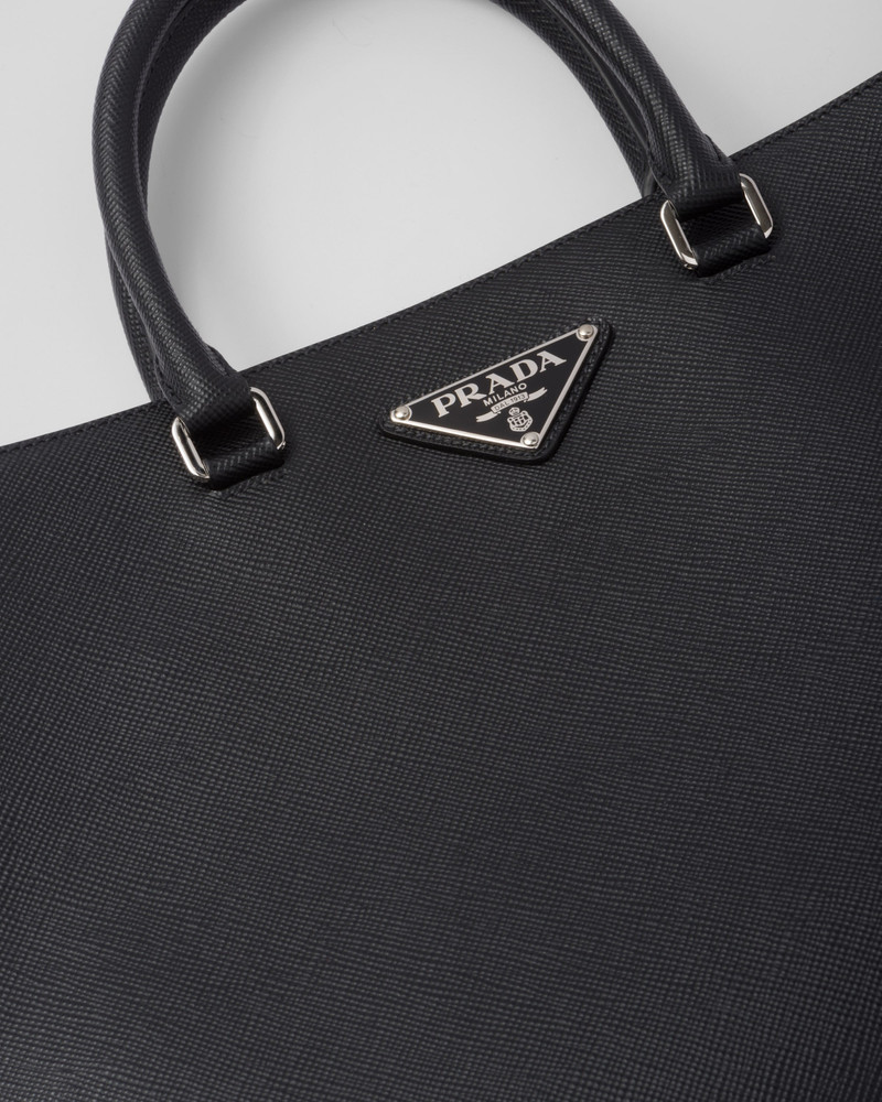 Saffiano leather tote bag 7