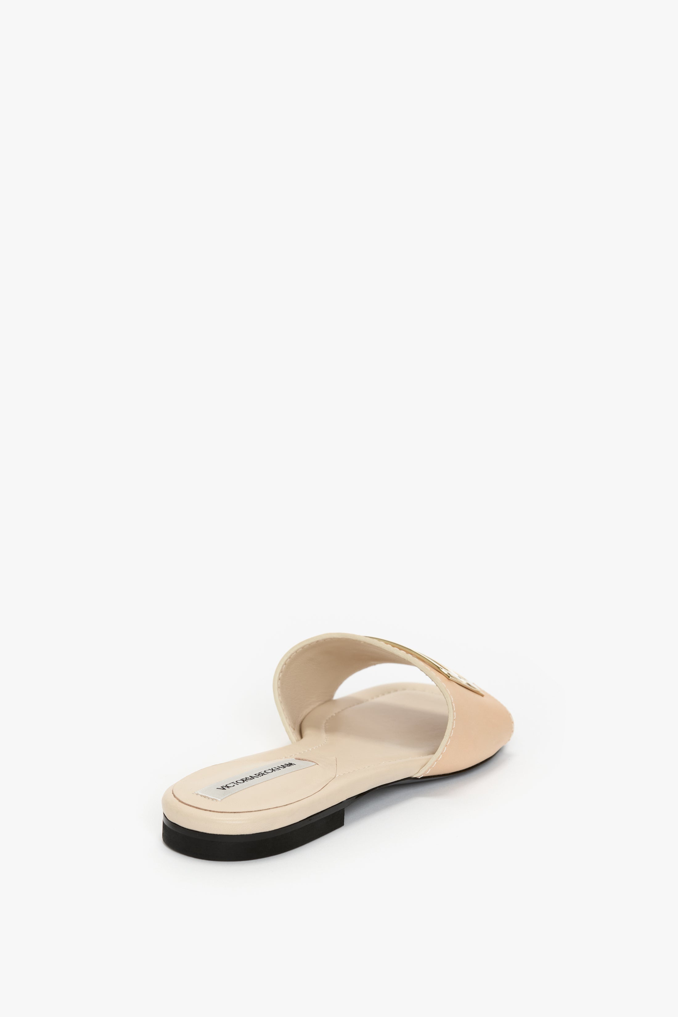 B Buckle Slide In Natural Leather - 3