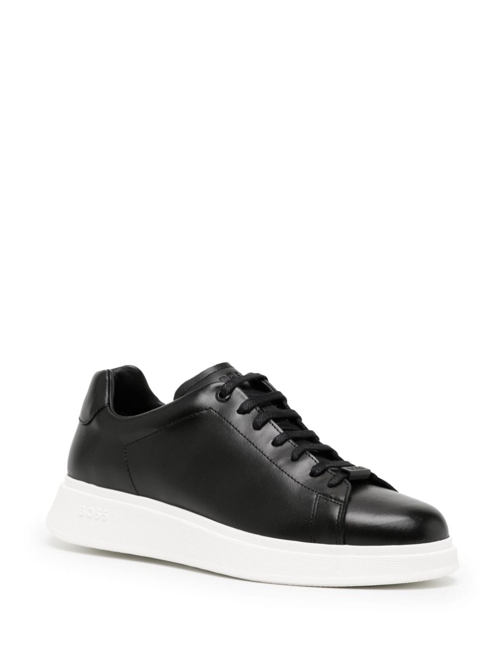 lace-up leather sneakers - 2