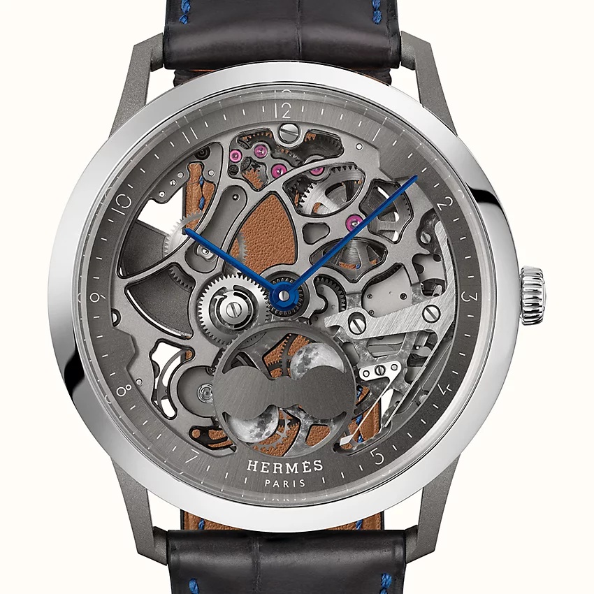 Slim d'Hermes Squelette Lune watch, 39.5 mm - 2