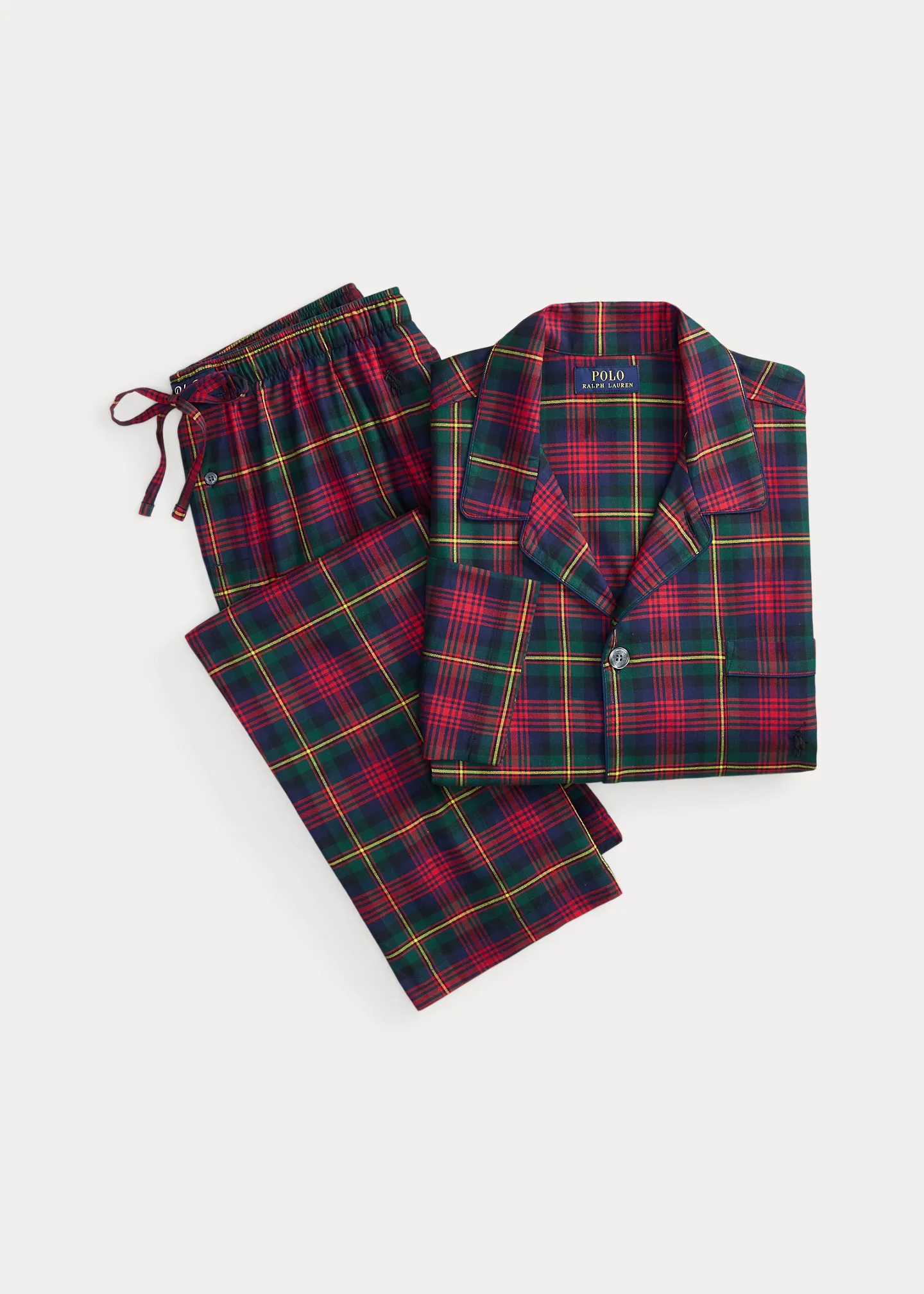 Plaid Flannel Pajama Set - 1