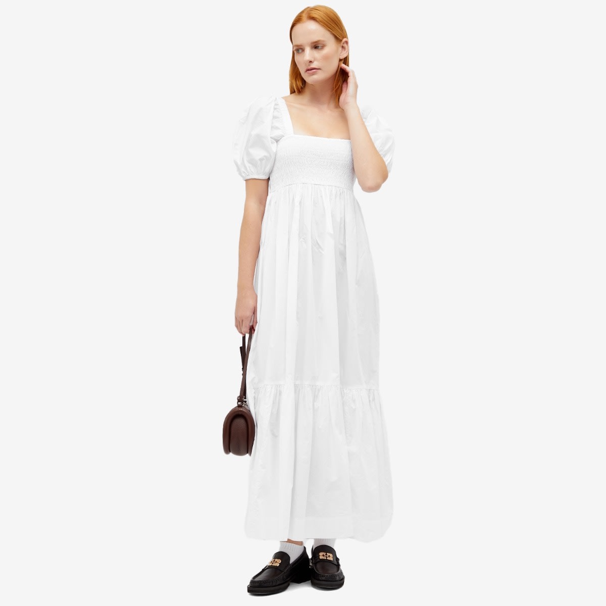 GANNI Smock Maxi Dress - 4