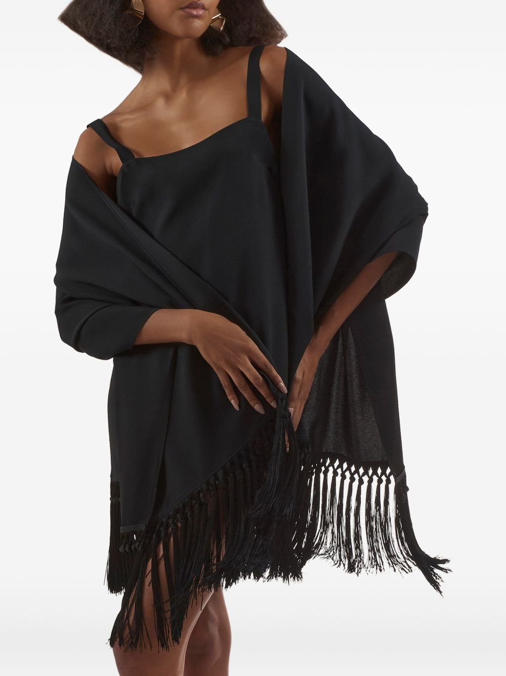 Babe fringe-trimmed stole - 5