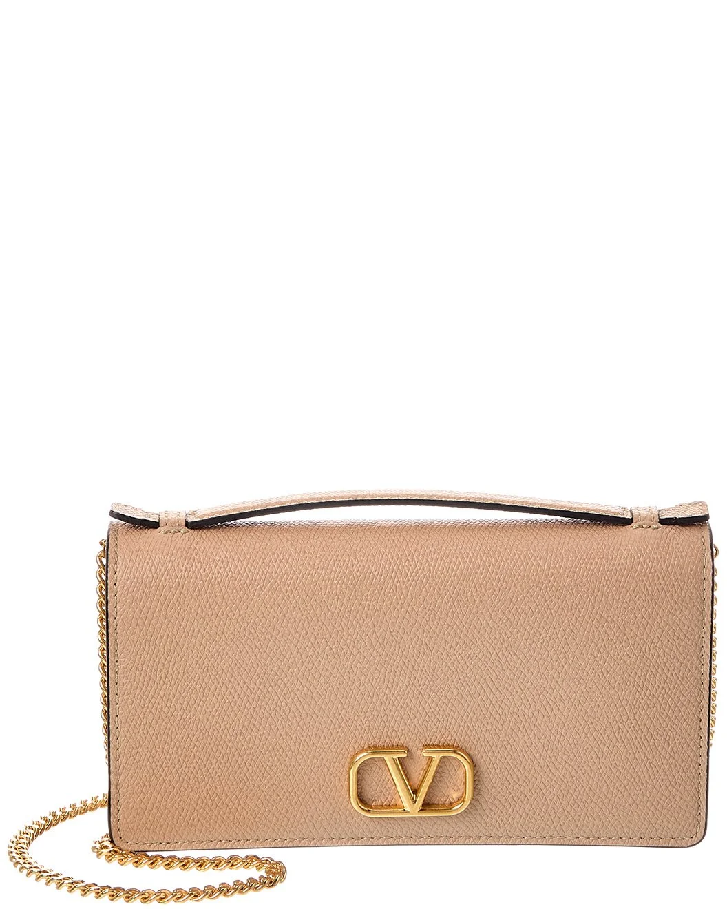 Valentino VLogo Leather Wallet On Chain - 1