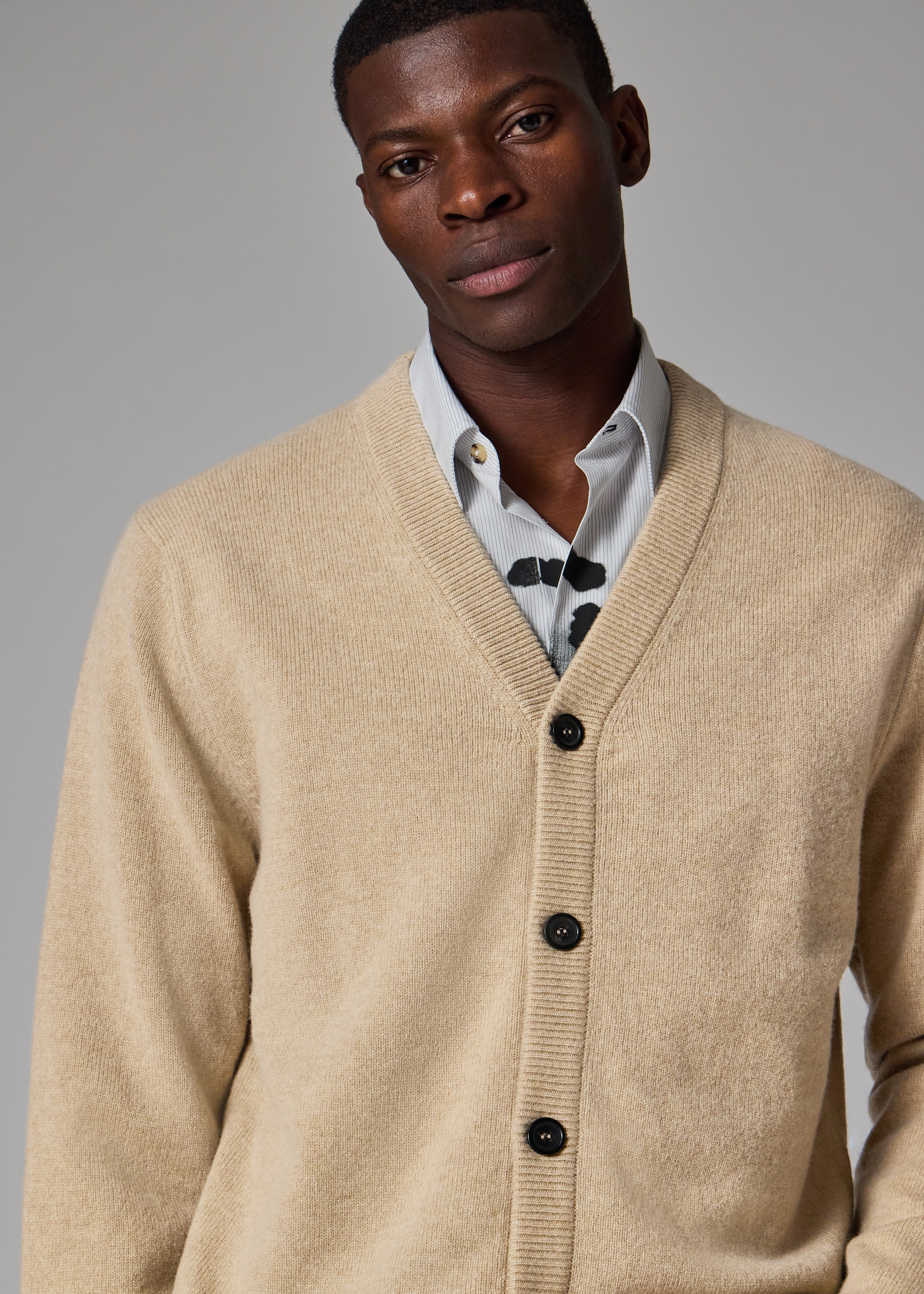 Ecru Merino Wool Cardigan - 3