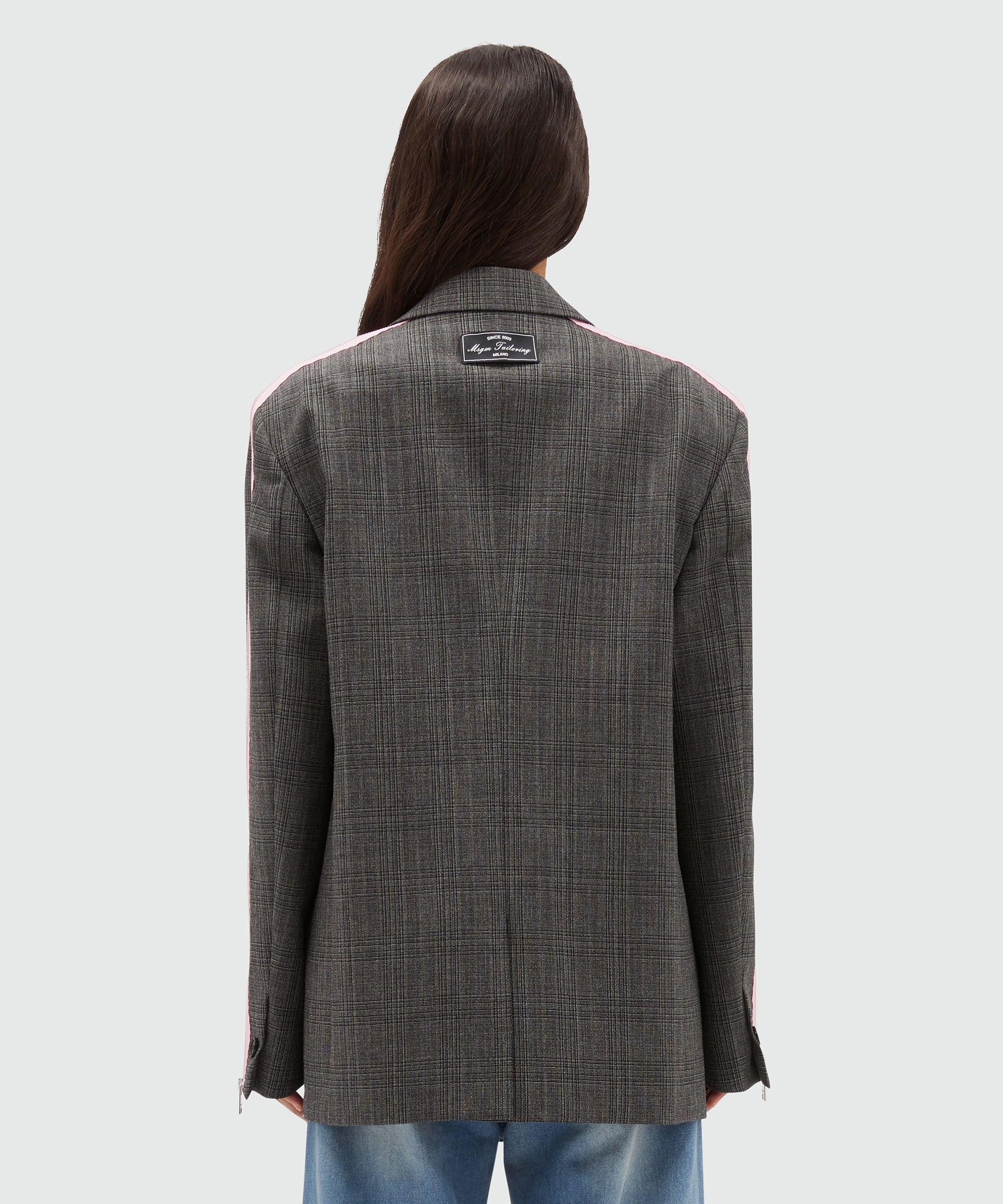 "MSGM Tailoring" wool Prince of Wales jacket - 3