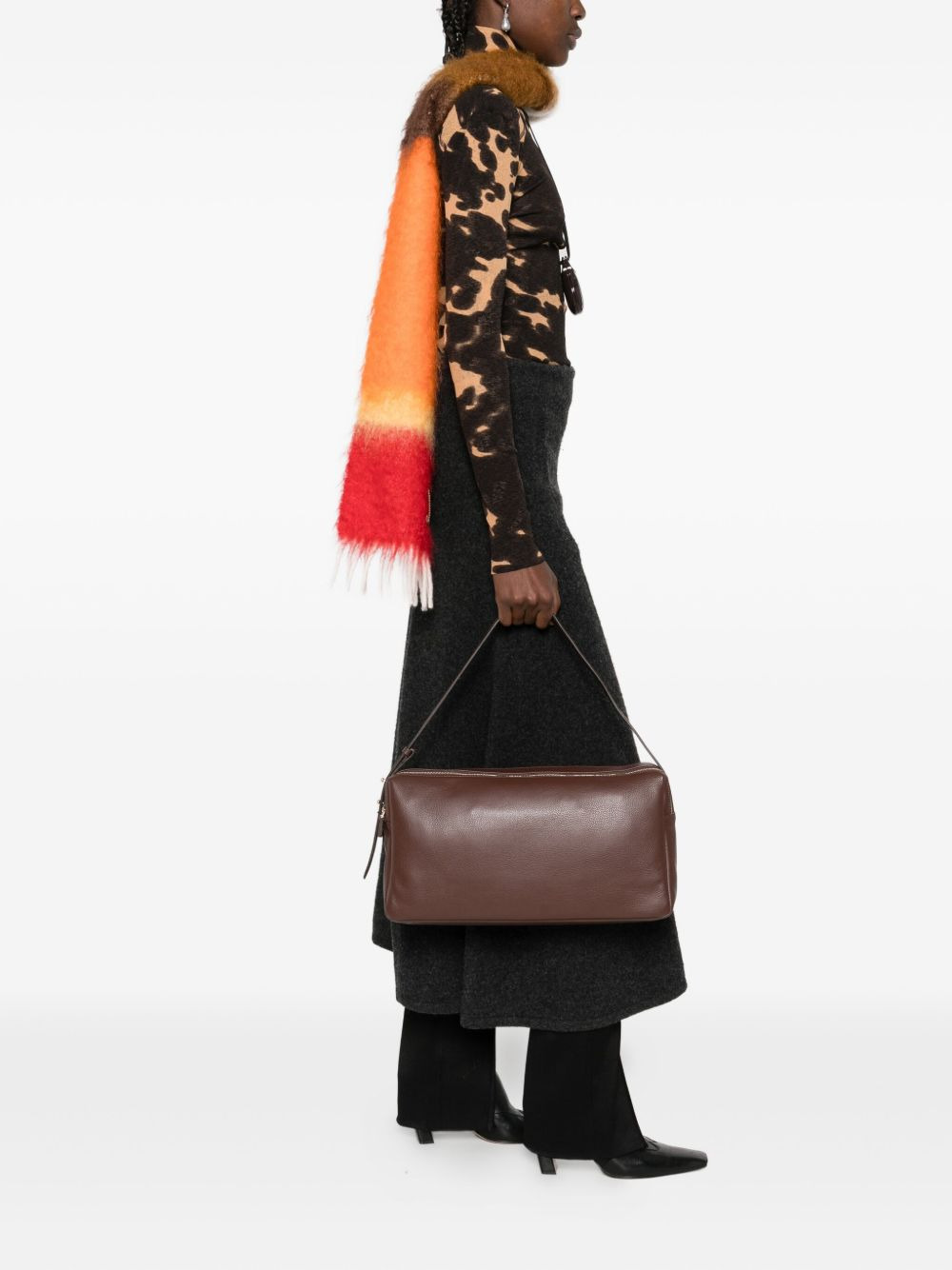 large Trousse pebbled-leather zip-fastening shoulder bag - 2