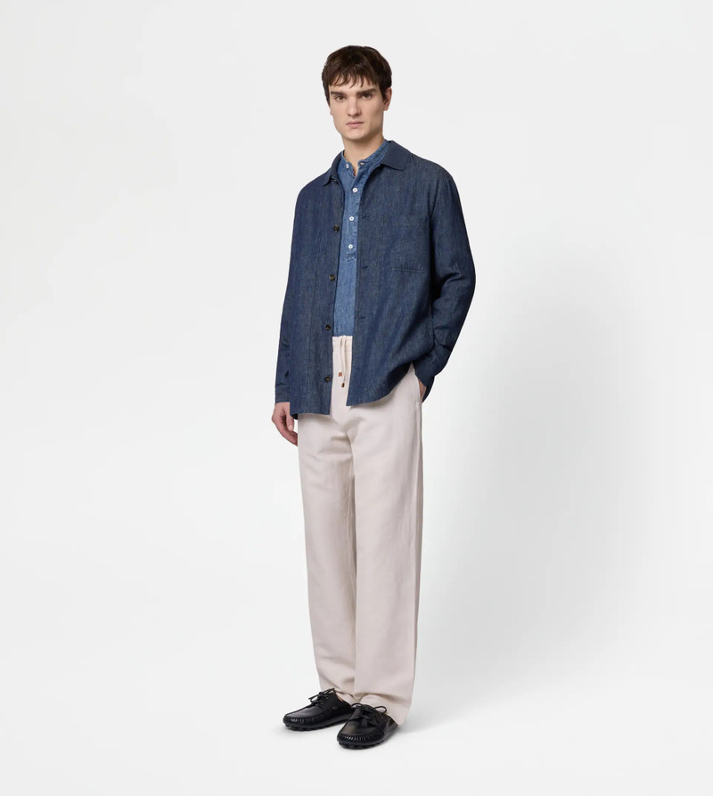 Tod's LINEN BLEND PANTS - WHITE outlook