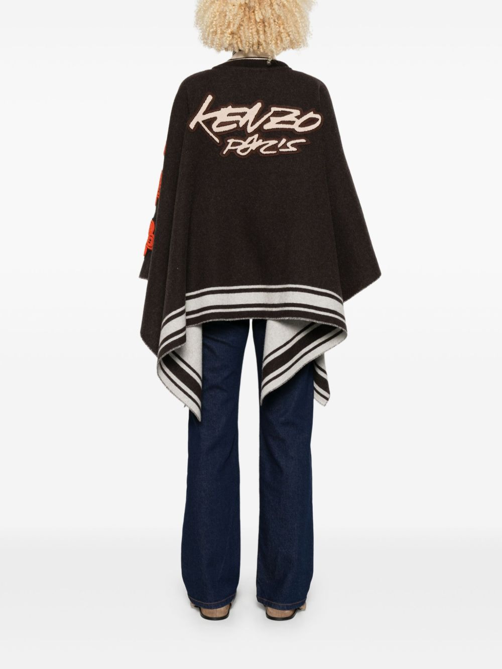 x Futura 2000' wool blend poncho - 4
