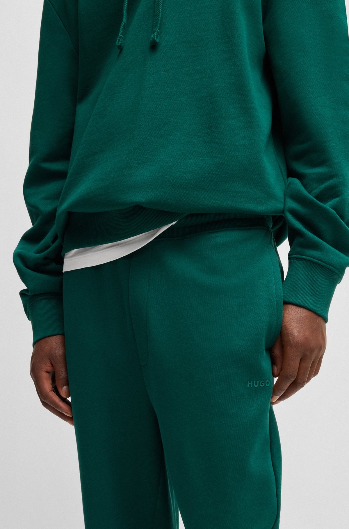 COTTON-TERRY TRACKSUIT BOTTOMS WITH LOGO PRINT - 3