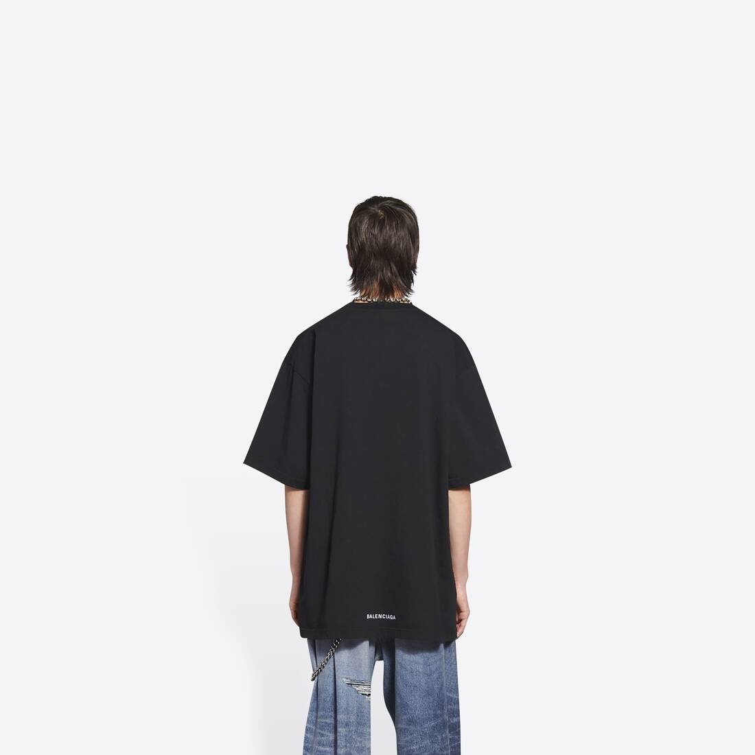 BALENCIAGA Men's Pride Boxy T-shirt in Black | REVERSIBLE