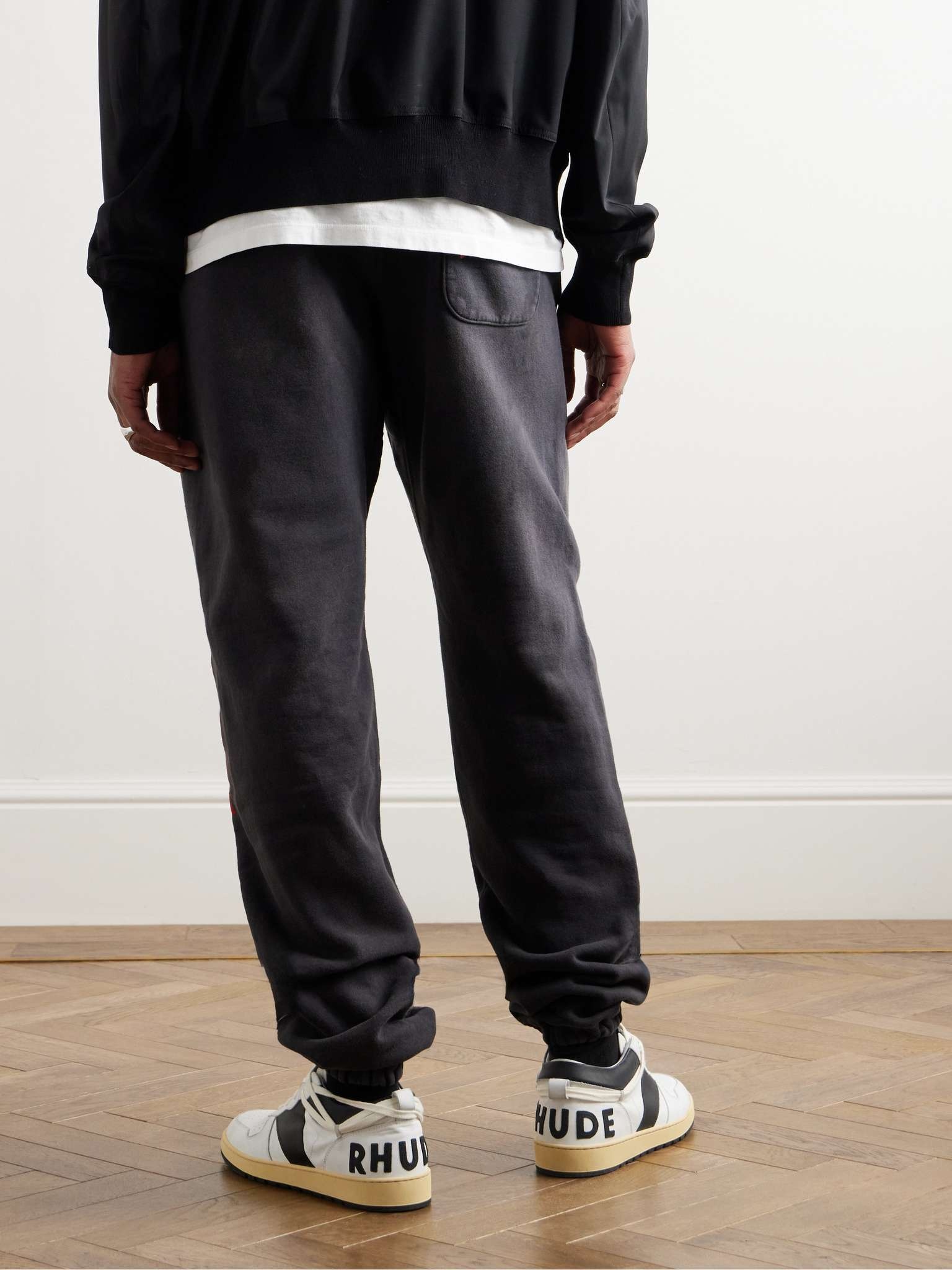 + Denim Tears Tapered Distressed Printed Cotton-Jersey Sweatpants - 4