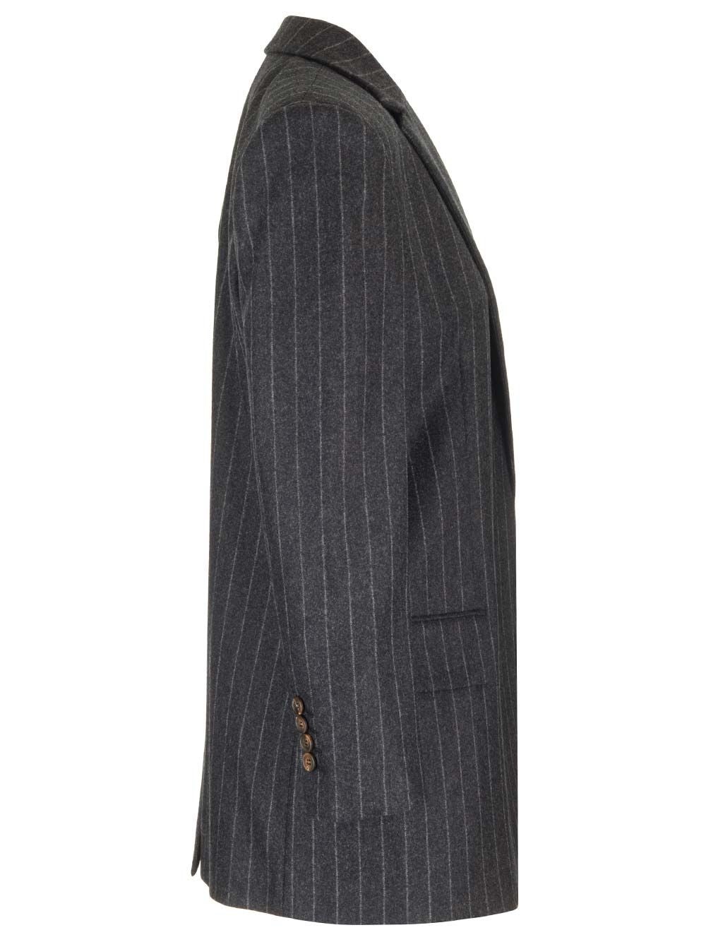Pinstripe Blazer Jackets Grey - 3