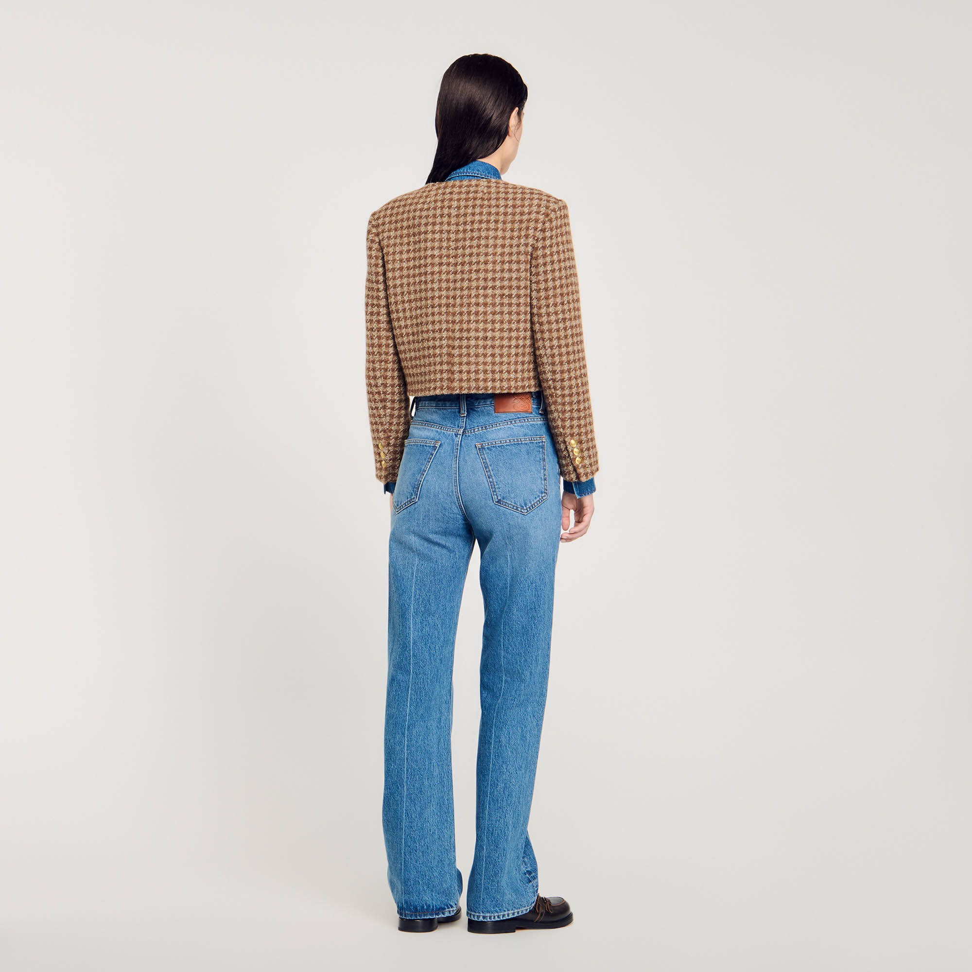 SHORT CHECKED JACKET - 6