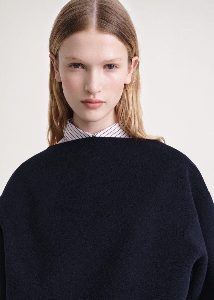 Doublé wool top navy - 5