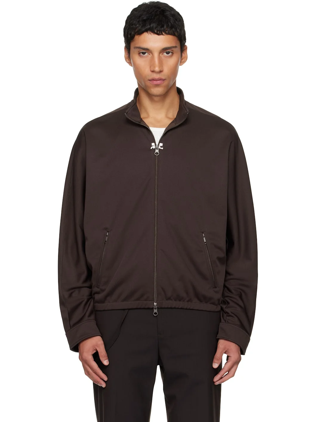 Brown Interlock Tracksuit Jacket - 1