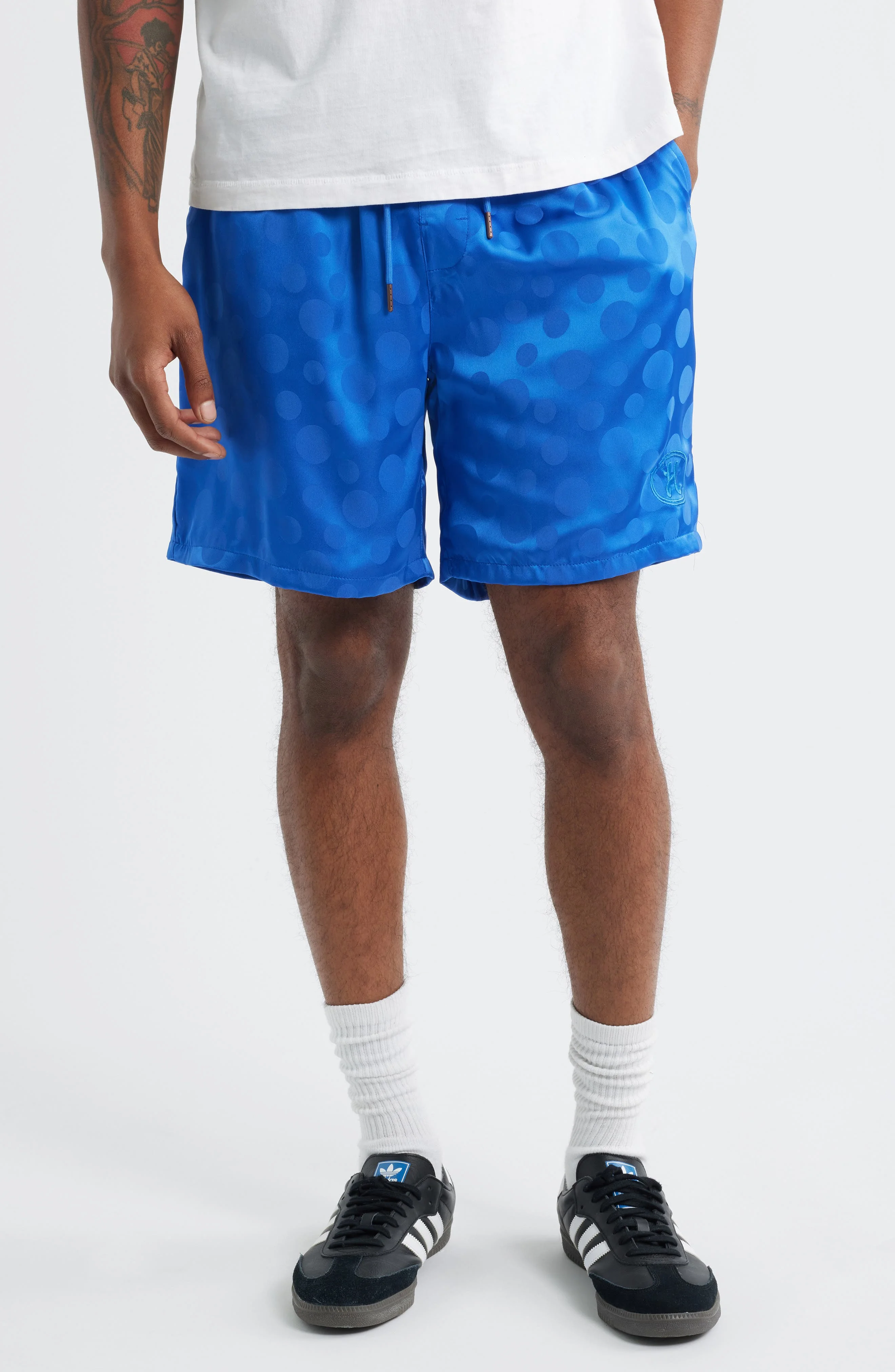 HONOR THE GIFT Polka Dot Drawstring Shorts in Blue at Nordstrom - 1