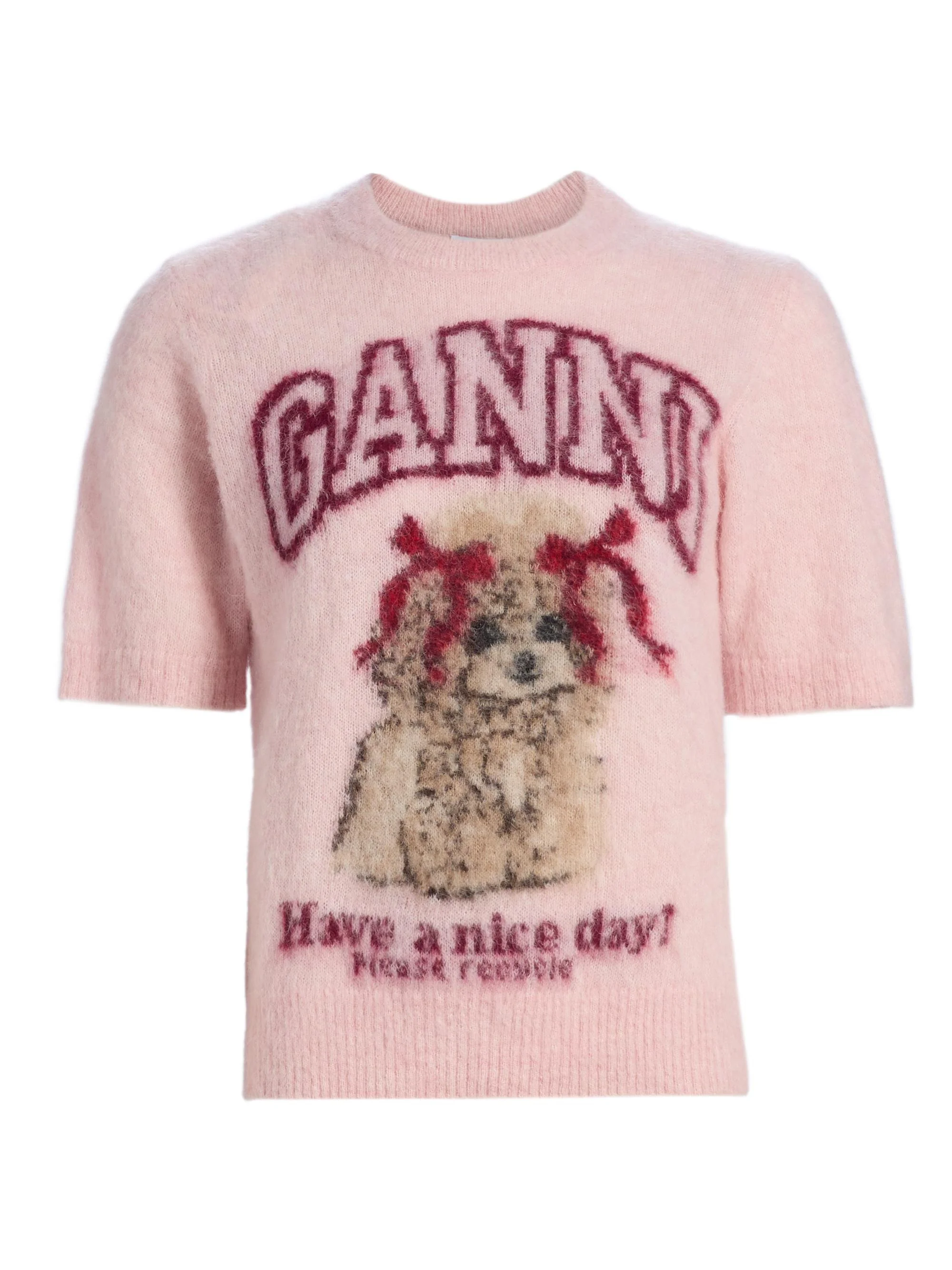 Women's Brushed Alpaca Graphic T-Shirt - Chalk Pink - 1