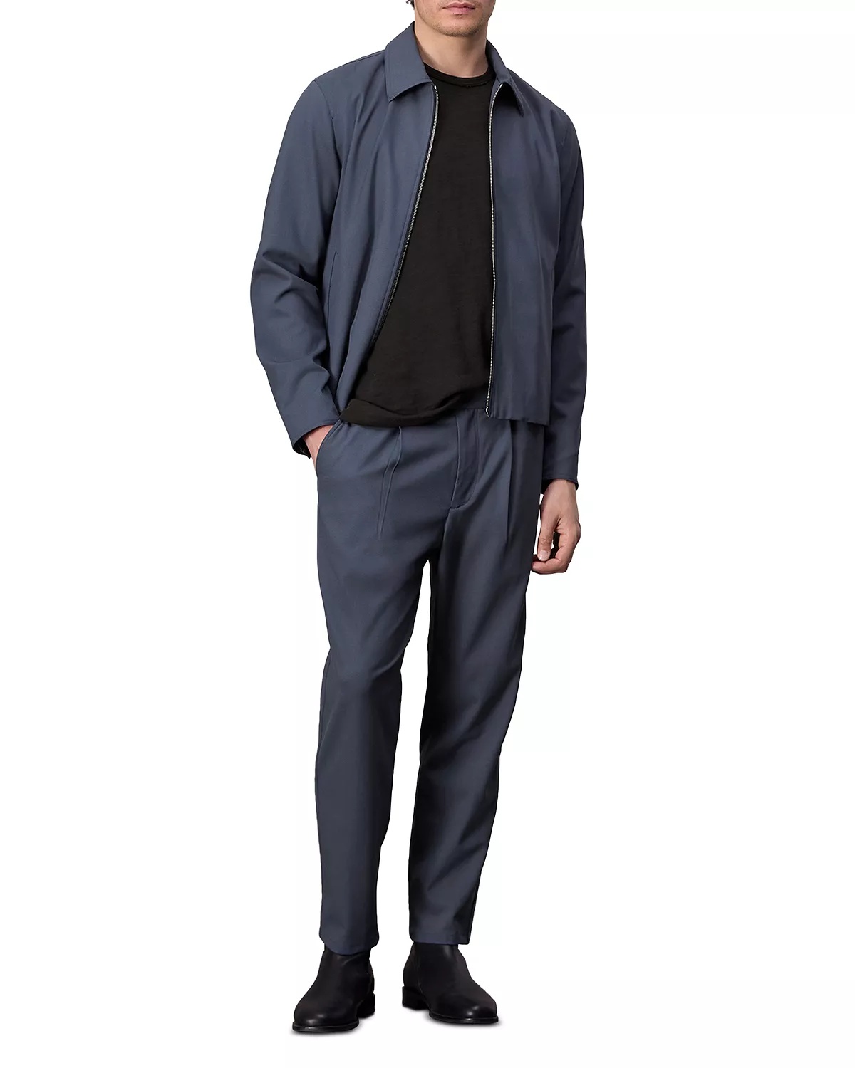 Melrose Wool Blend Twill Full Zip Jacket - 2