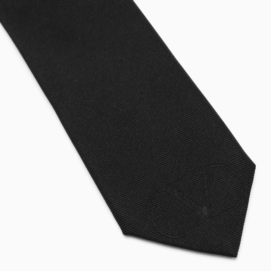 Silk black tie - 3