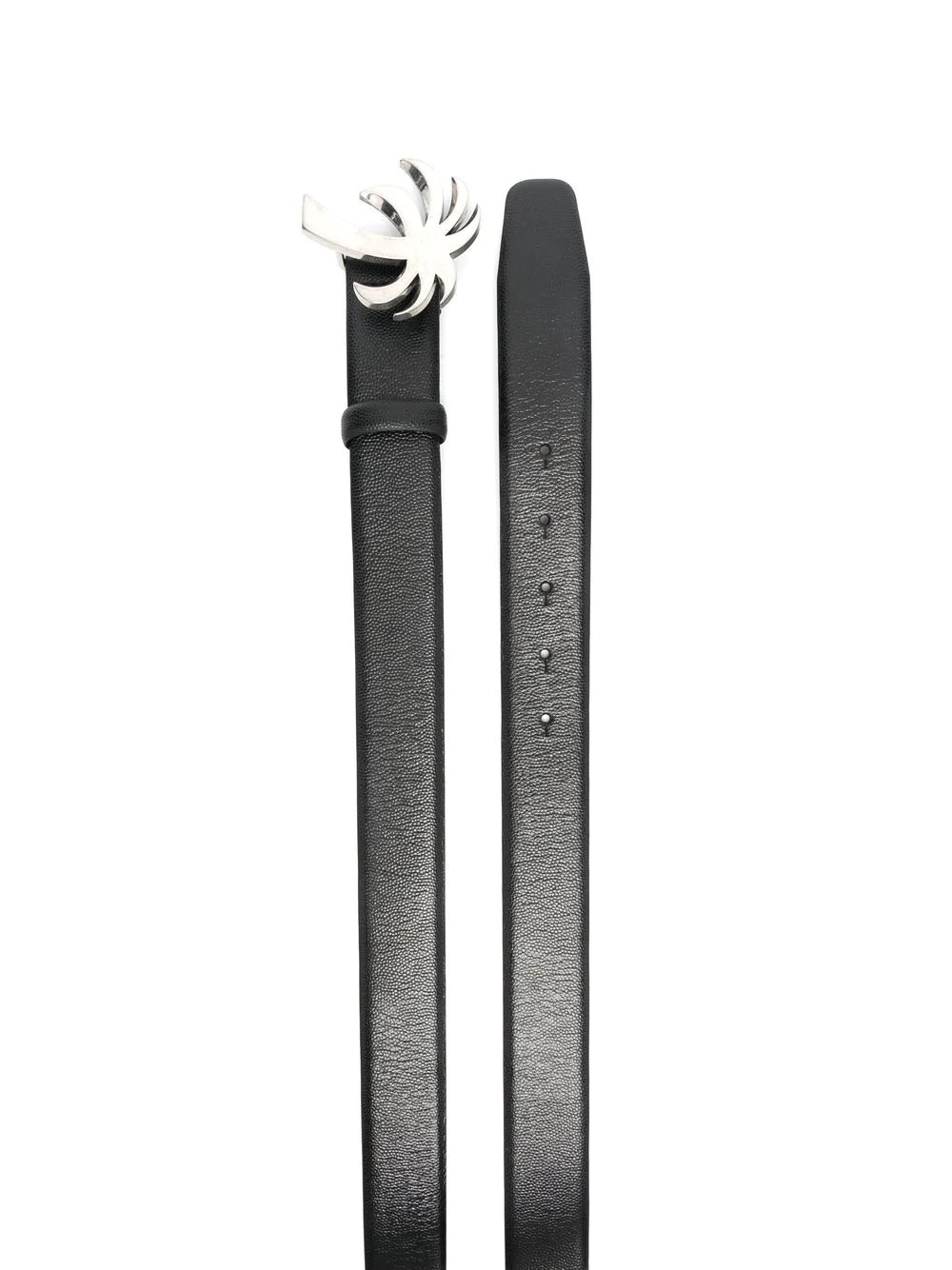 Palm Tree-buckle leather belt - 2