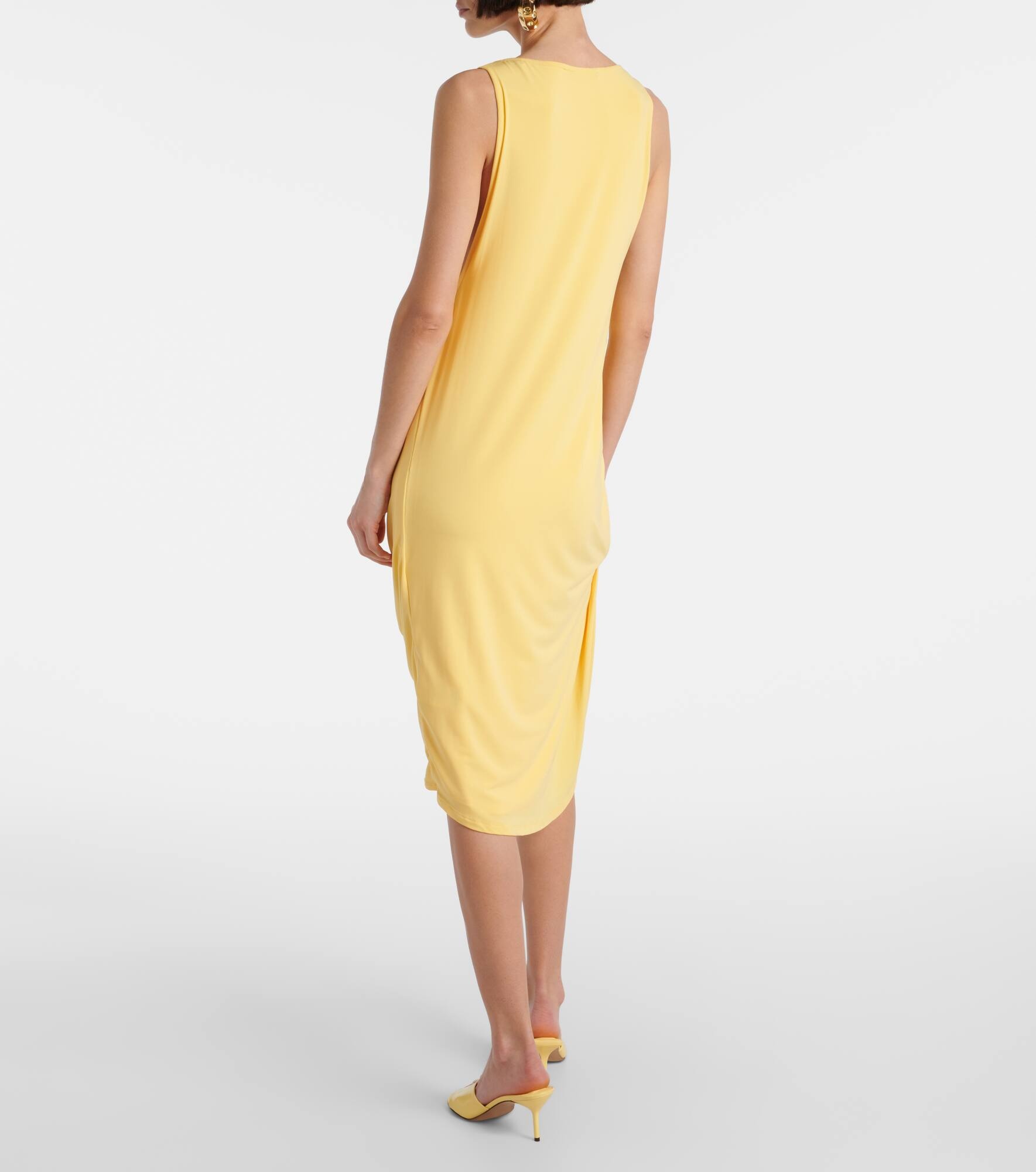Peplo draped jersey minidress - 3