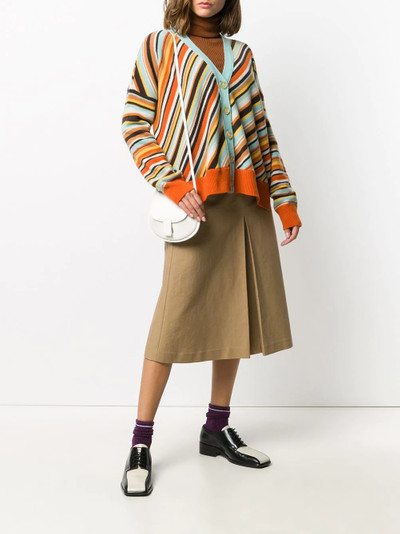 Marni diagonal stripe knitted cardigan outlook