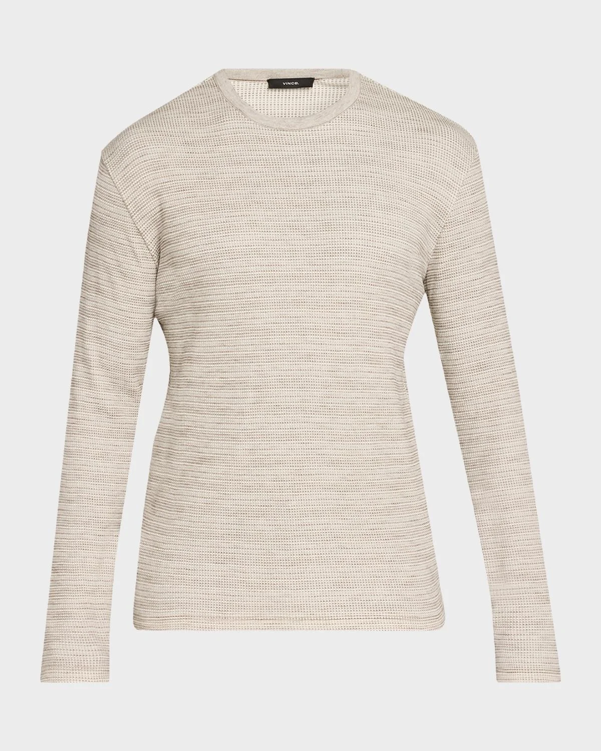 Men's Space-Dye Thermal Long-Sleeve Crewneck T-Shirt - 1