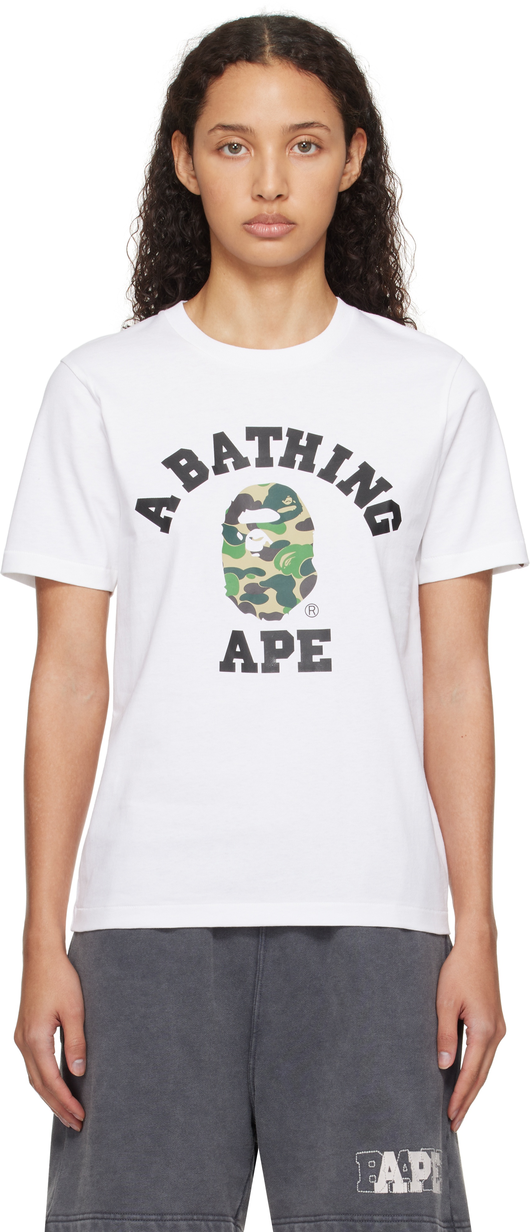 White ABC Camo College T-shirt - 1