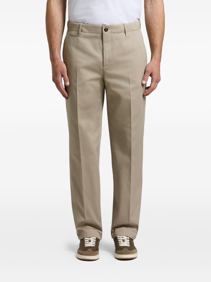 pressed-crease straight-leg trousers 1