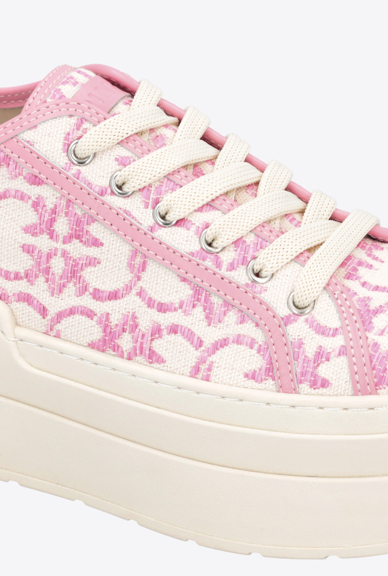 LOVE BIRDS MONOGRAM PLATFORM SNEAKERS 4