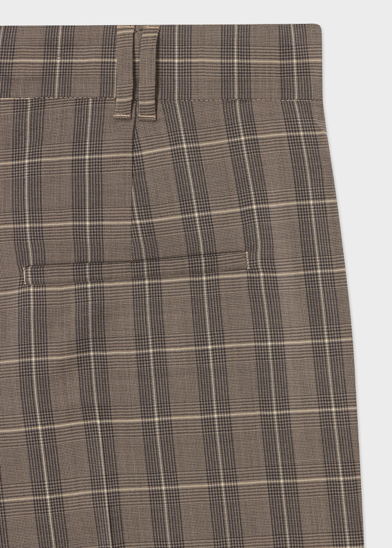 Paul Smith Taupe Check Flare Trousers outlook