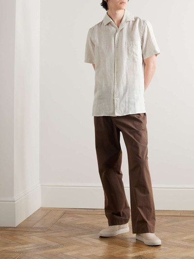 Loro Piana Andre Striped Linen Shirt outlook