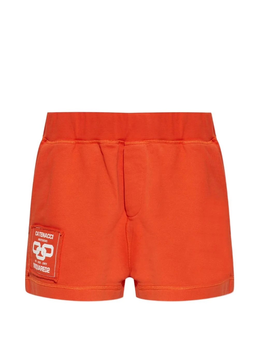logo patch mini shorts - 1