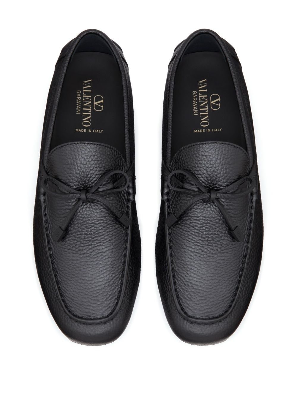 VLogo Signature leather driving shoes - 4
