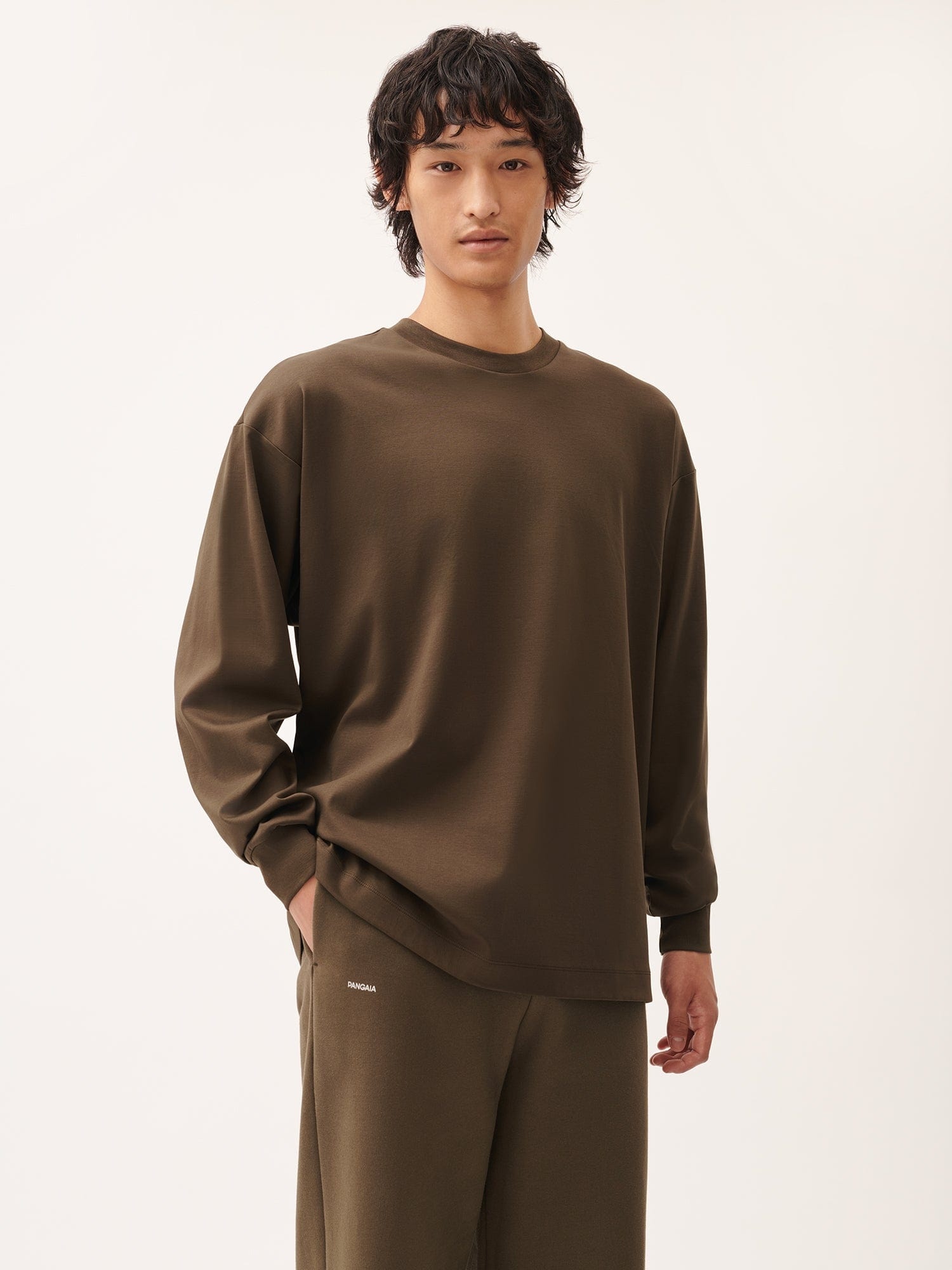 Mens DNA Long Sleeve T-Shirt - Cacoa Brown - 2
