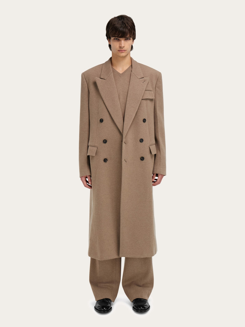 Jersey interlock double breasted coat 7