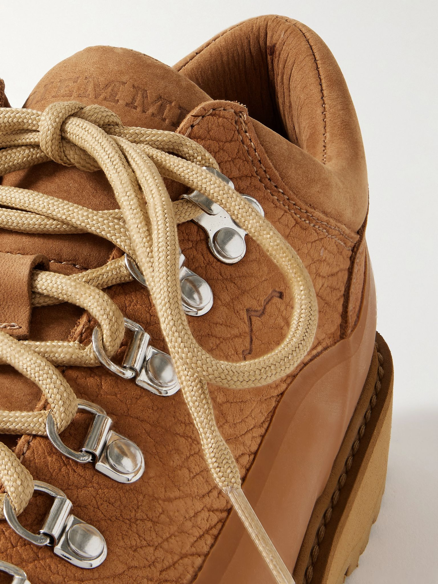 Cornaro Gomma Rubber and Nubuck-Trimmed Full-Grain Leather Sneakers Tan - 6