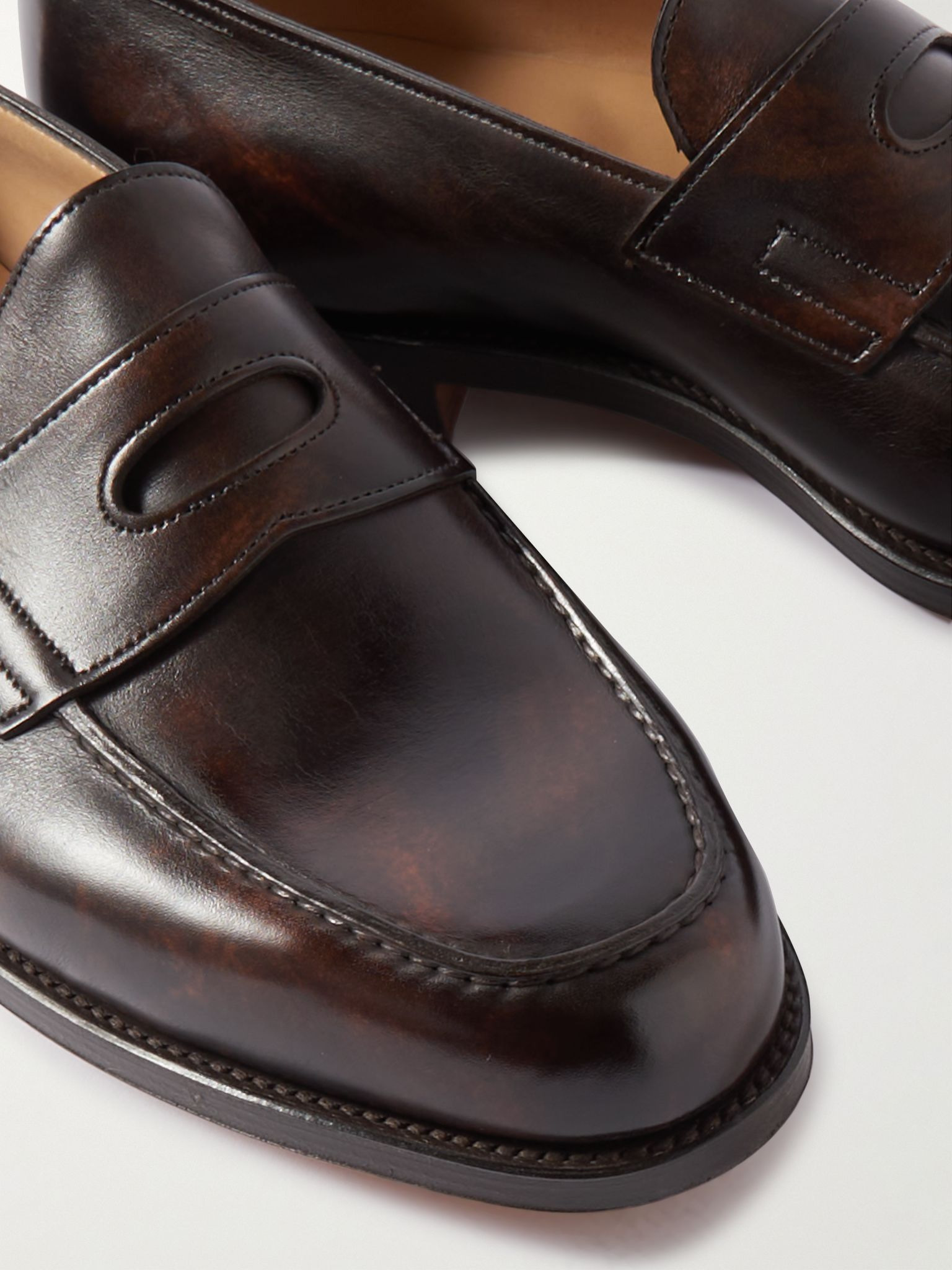 Lopez Leather Penny Loafers Dark brown - 6