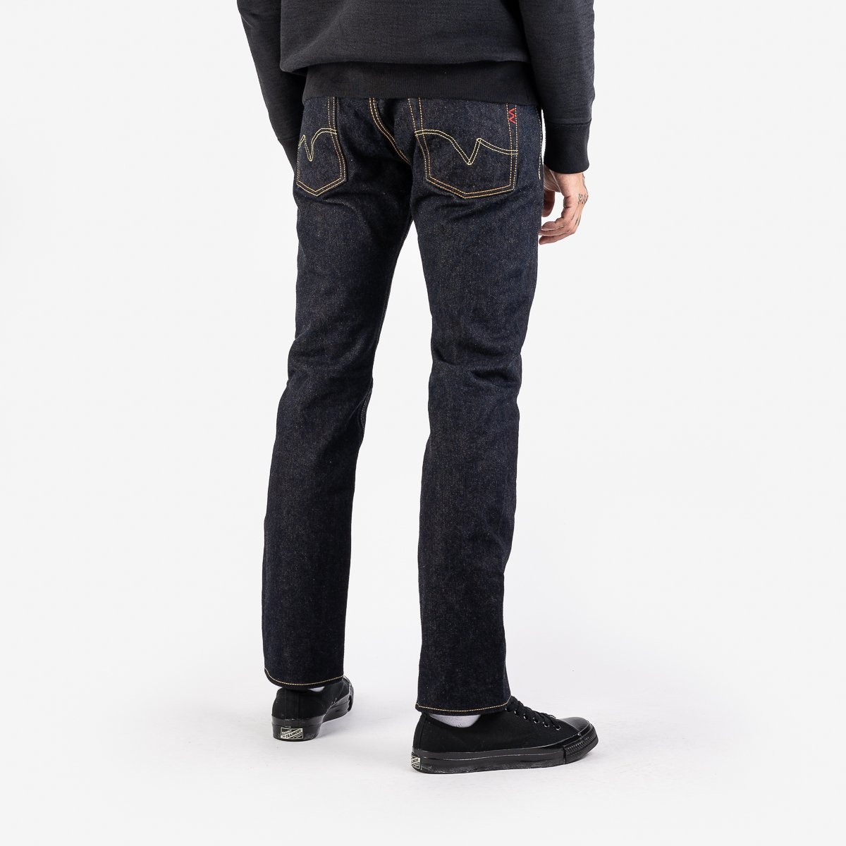 IH-777S-19L 19oz Left Hand Twill Selvedge Denim Slim Tapered Cut Jeans - Indigo - 3