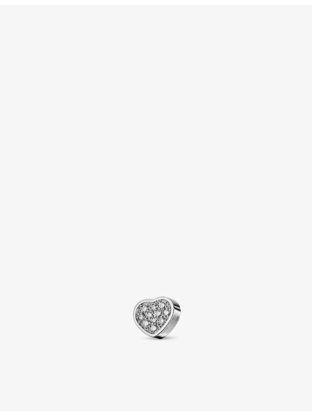 My Happy Hearts 18ct white-gold and 0.12ct brilliant-cut diamond single stud earring - 1