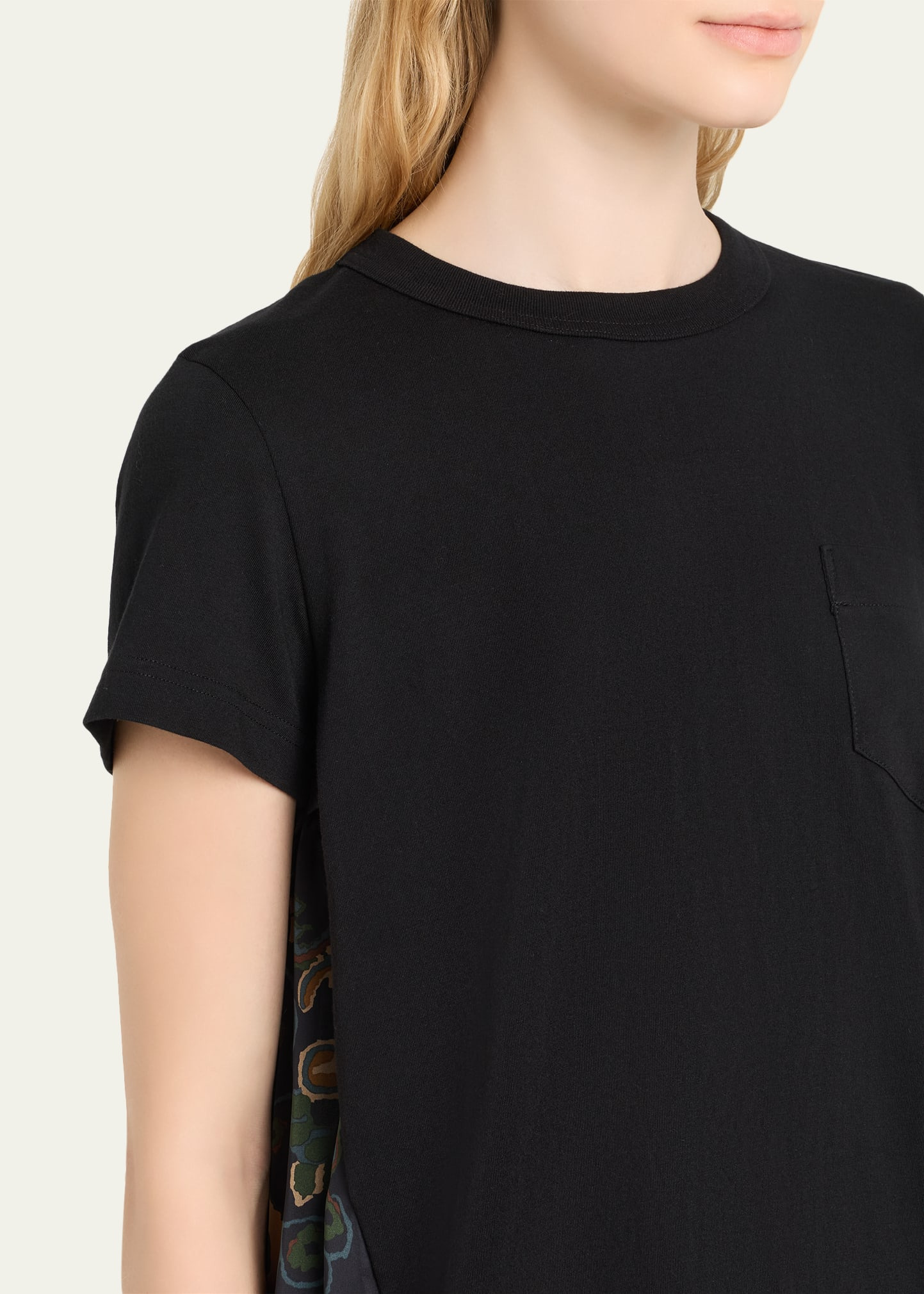 Floral Print Back Short-Sleeve Shirt - 5