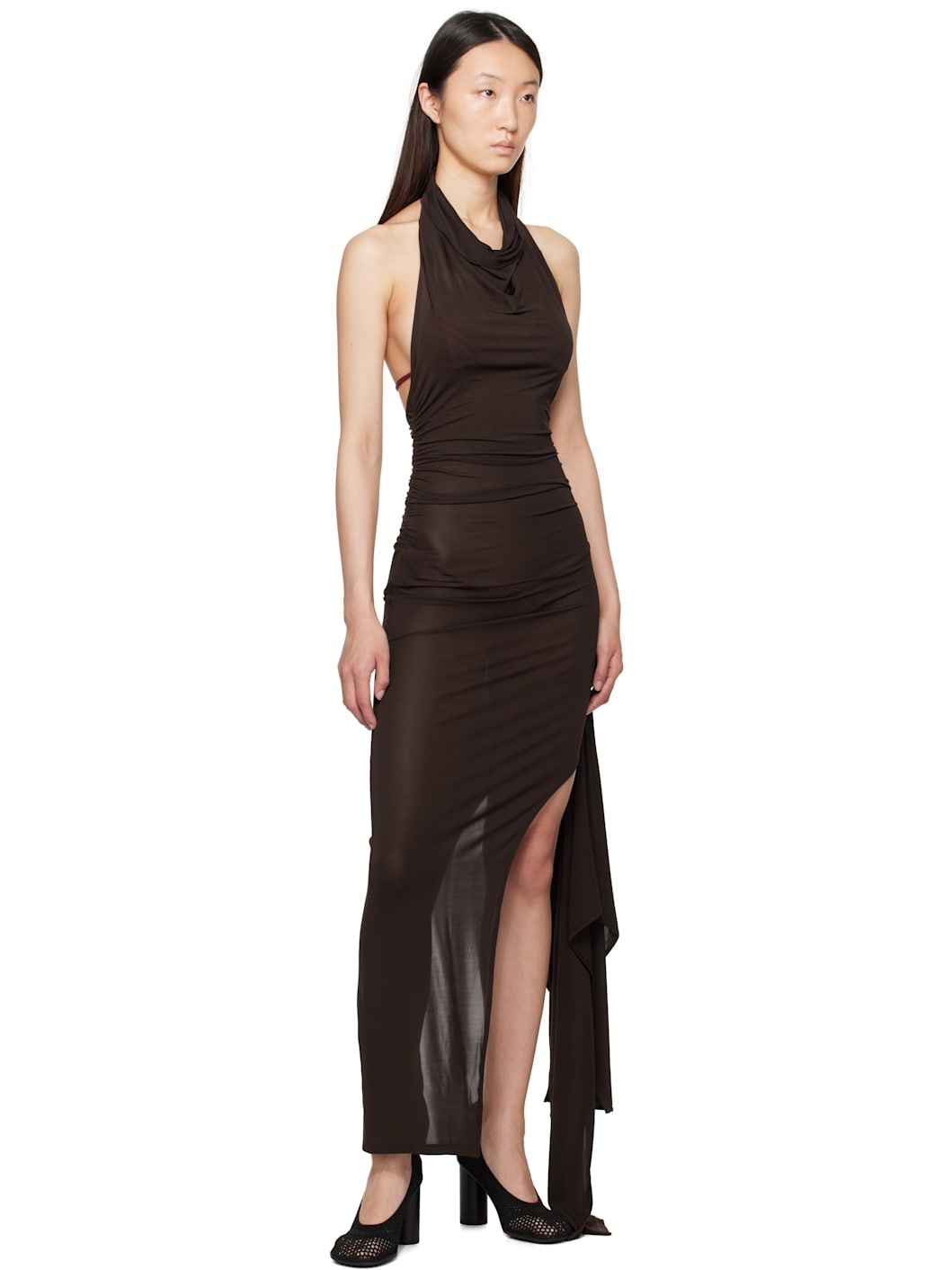 Brown Halcon Maxi Dress - 4