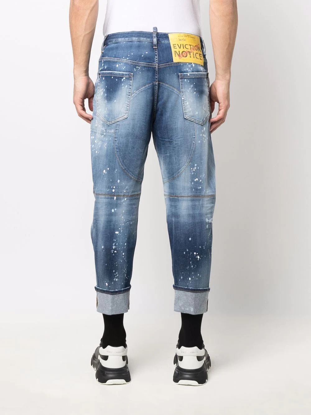 Eviction Notice cropped jeans - 4