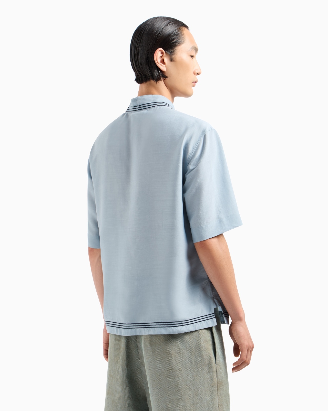 SHORT-SLEEVED SILK SHIRT - 3
