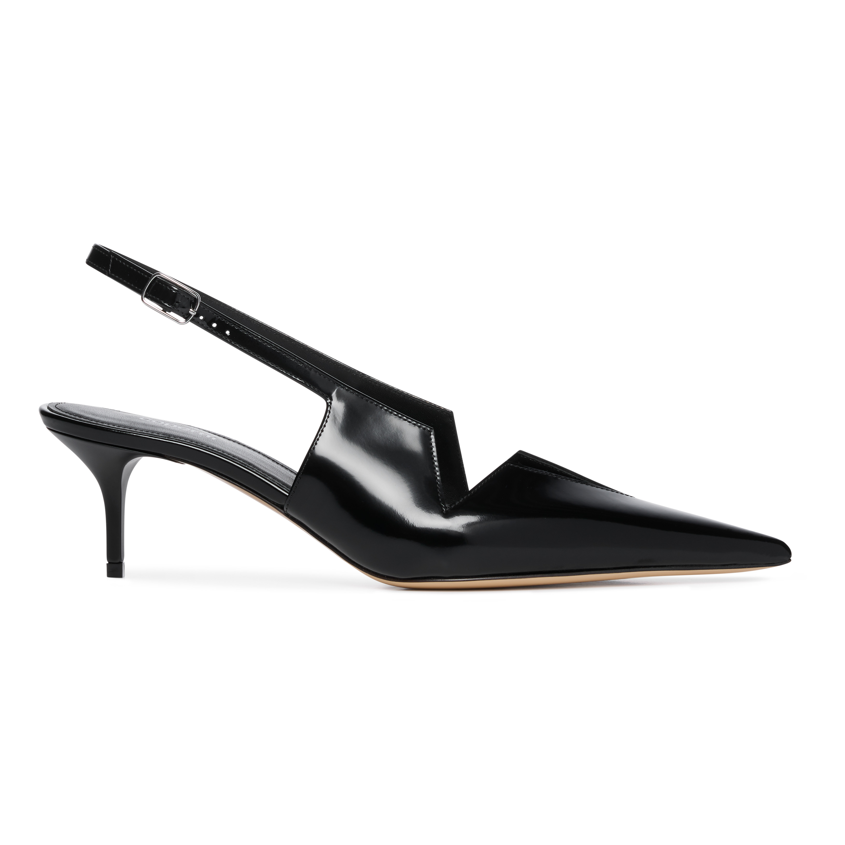 Gloss Star Cut-Out Low Stiletto Heels - 1