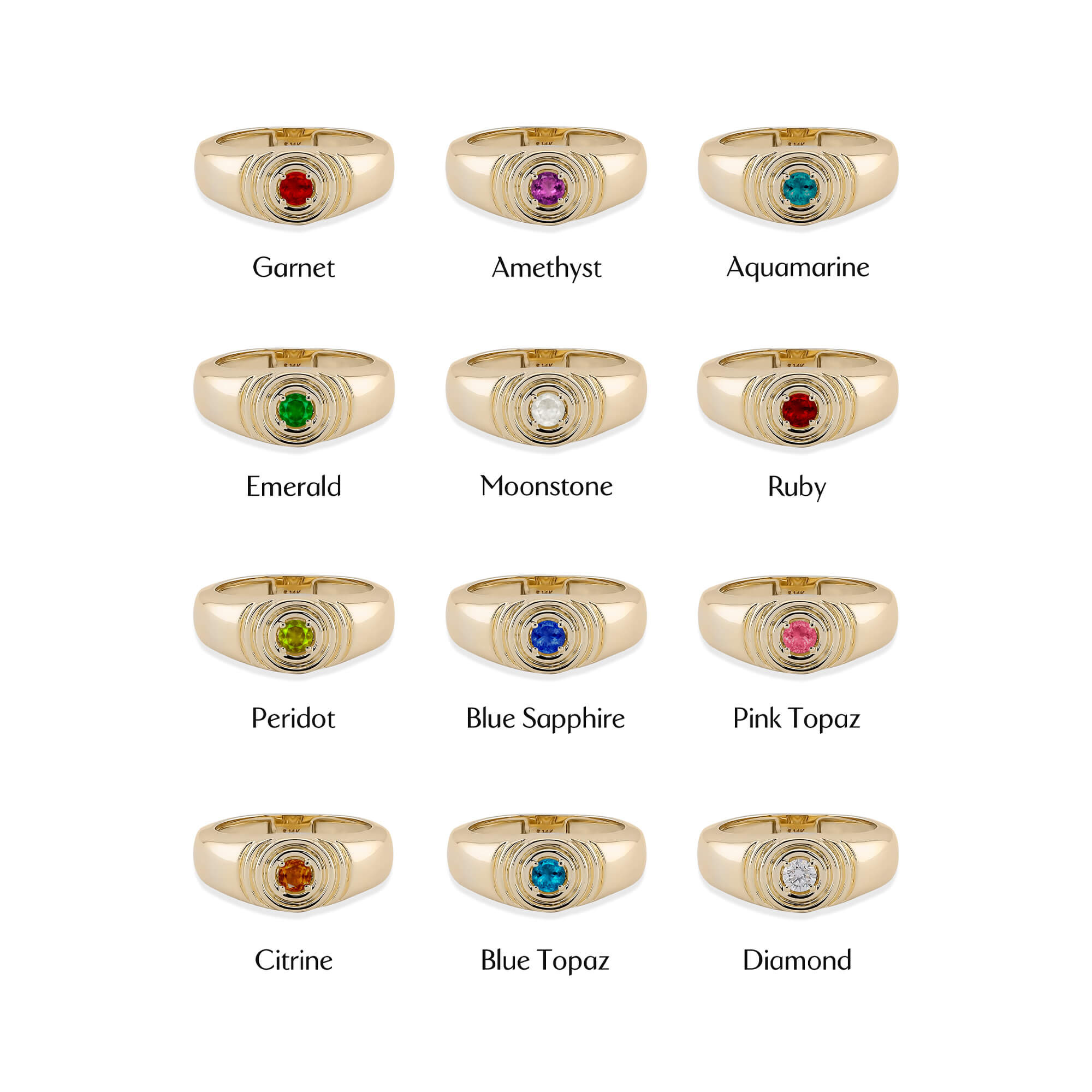 Silvia Birthstone Pinky Ring - 6