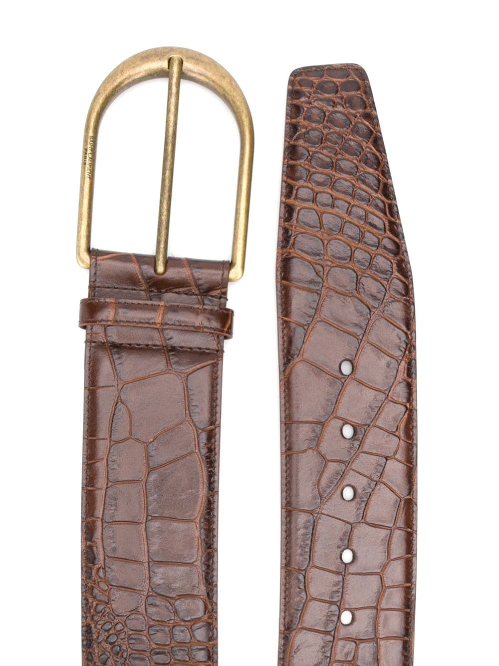 Chic crocodile-embossed corset belt - 2