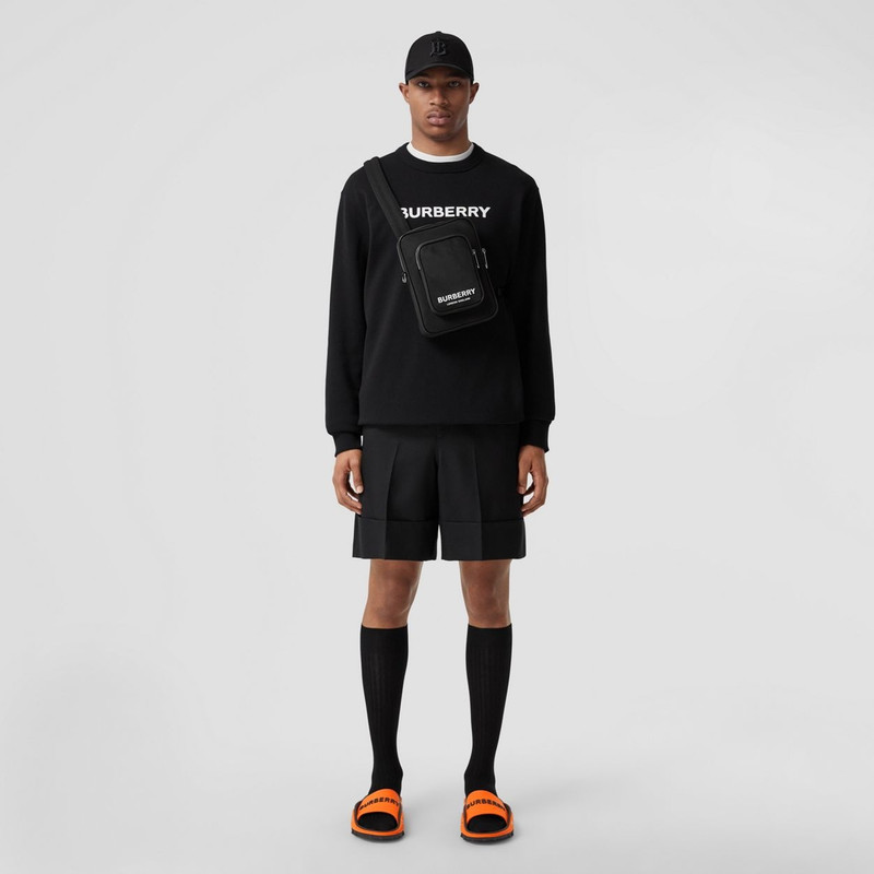 Logo Print Nylon Crossbody Bag 6