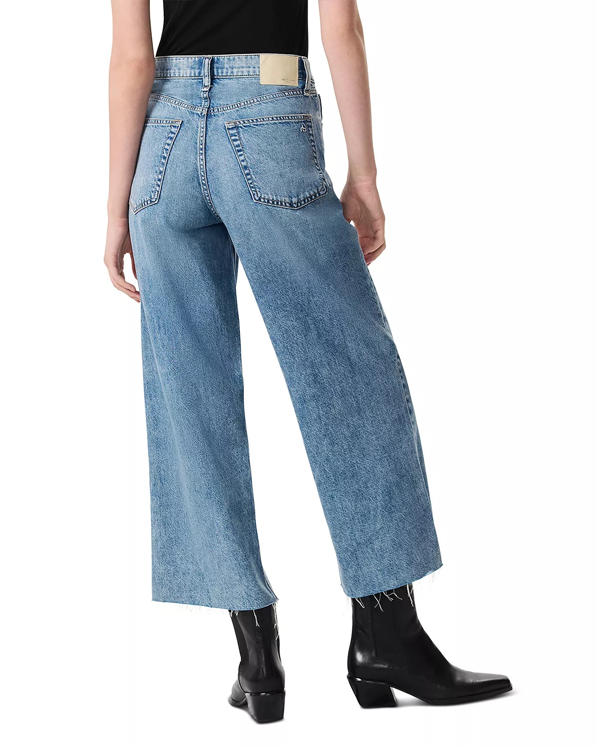 Featherweight Andi High Rise Wide Leg Ankle Jeans in Beacon - 3